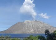 Tingkat Aktivitas Gunungapi Ruang Menurun, Levelnya Awas ke Siaga, Asap Kawah Putih Setinggi 400 Meter dari Puncak